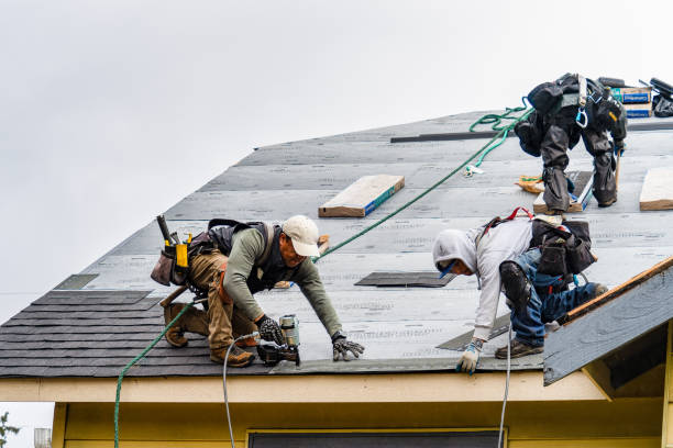 Professional Roof Installation technician working in Henderson, IA